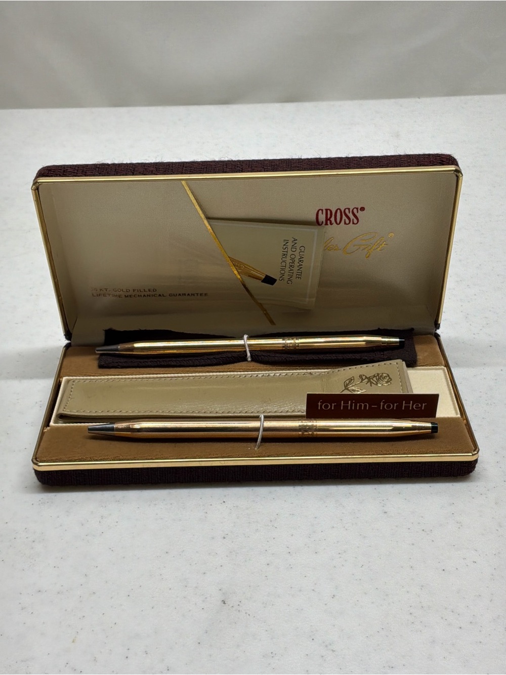 Cross 14 KT Gold Filled Ballpoint Pen Set - His and Hers